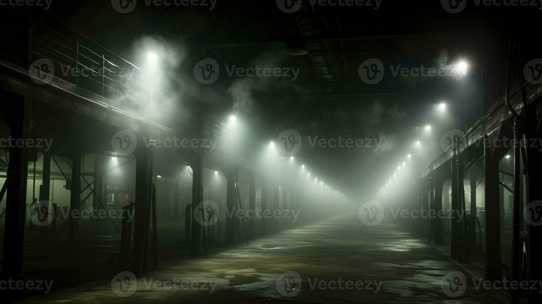 Generative AI, Haunting Long Exposure of an Empty Room photo
