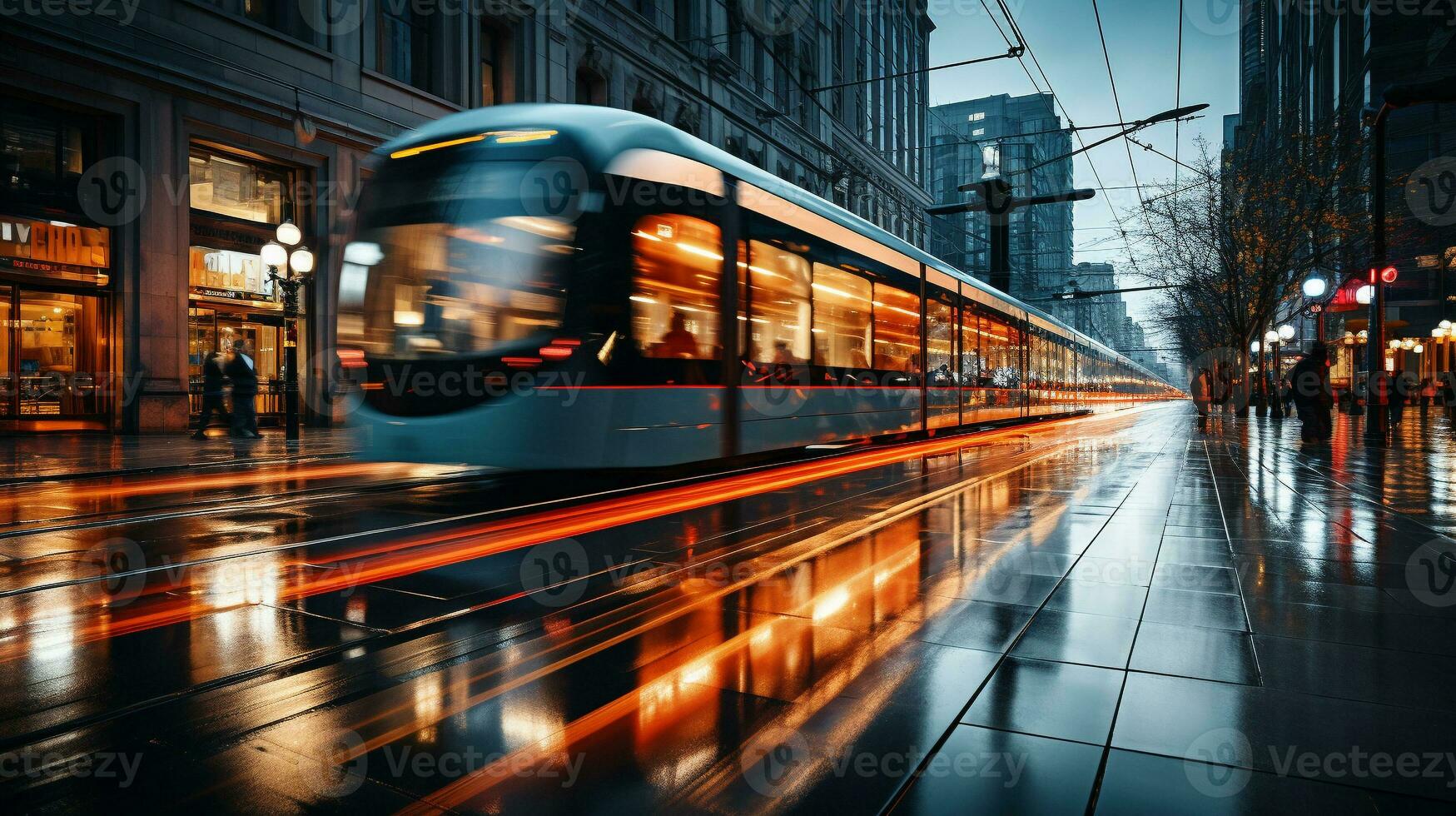 urbano sinfonía fascinante ligero caminos a noche, generativo ai foto