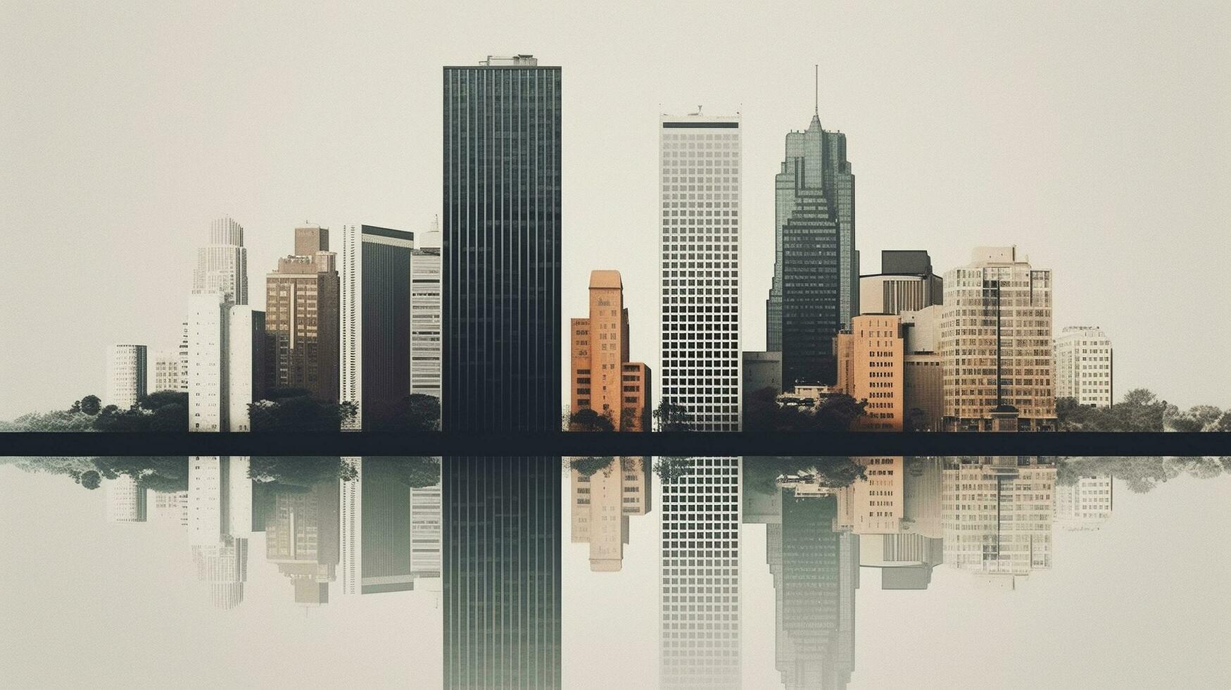 Generative AI, Minimalist cityscapes Capture cityscapes with minimal elements photo