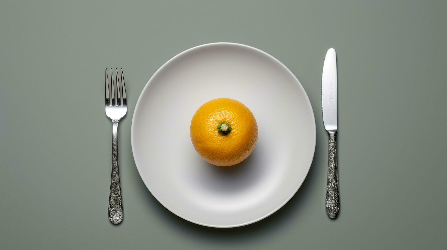 Generative AI, Minimalist food photography Present food in a minimalist and clean way photo