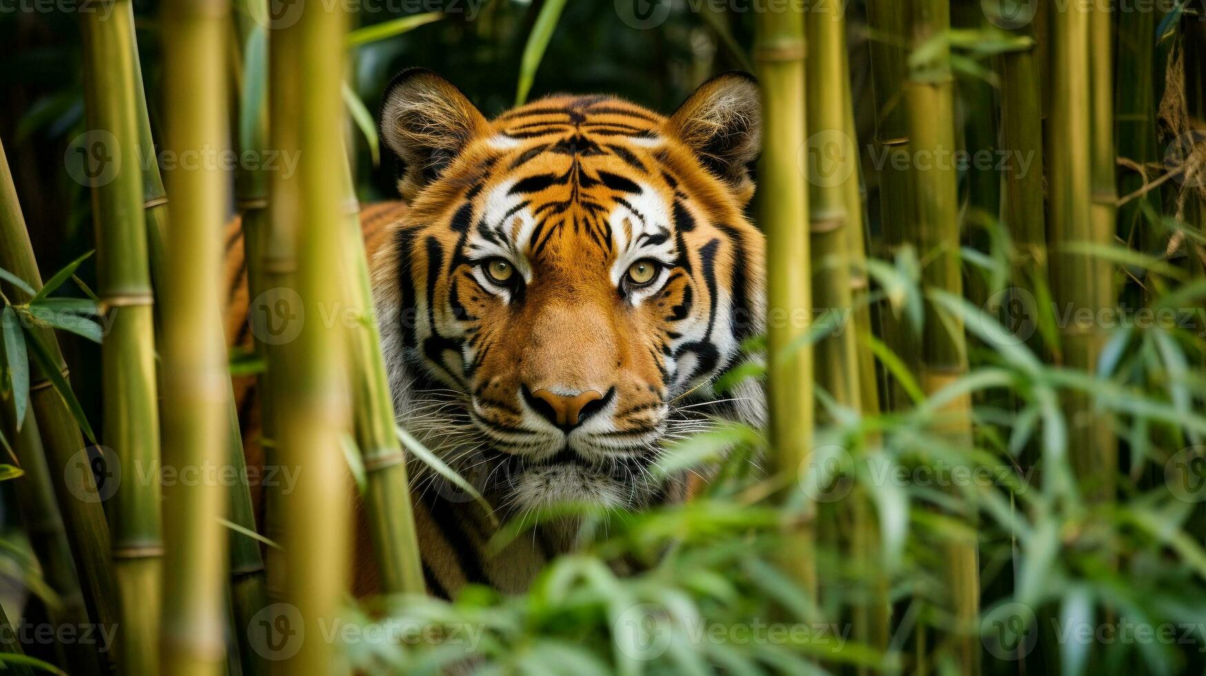 Sovereign Sentinel of the Bamboo Grove, AI Generative photo