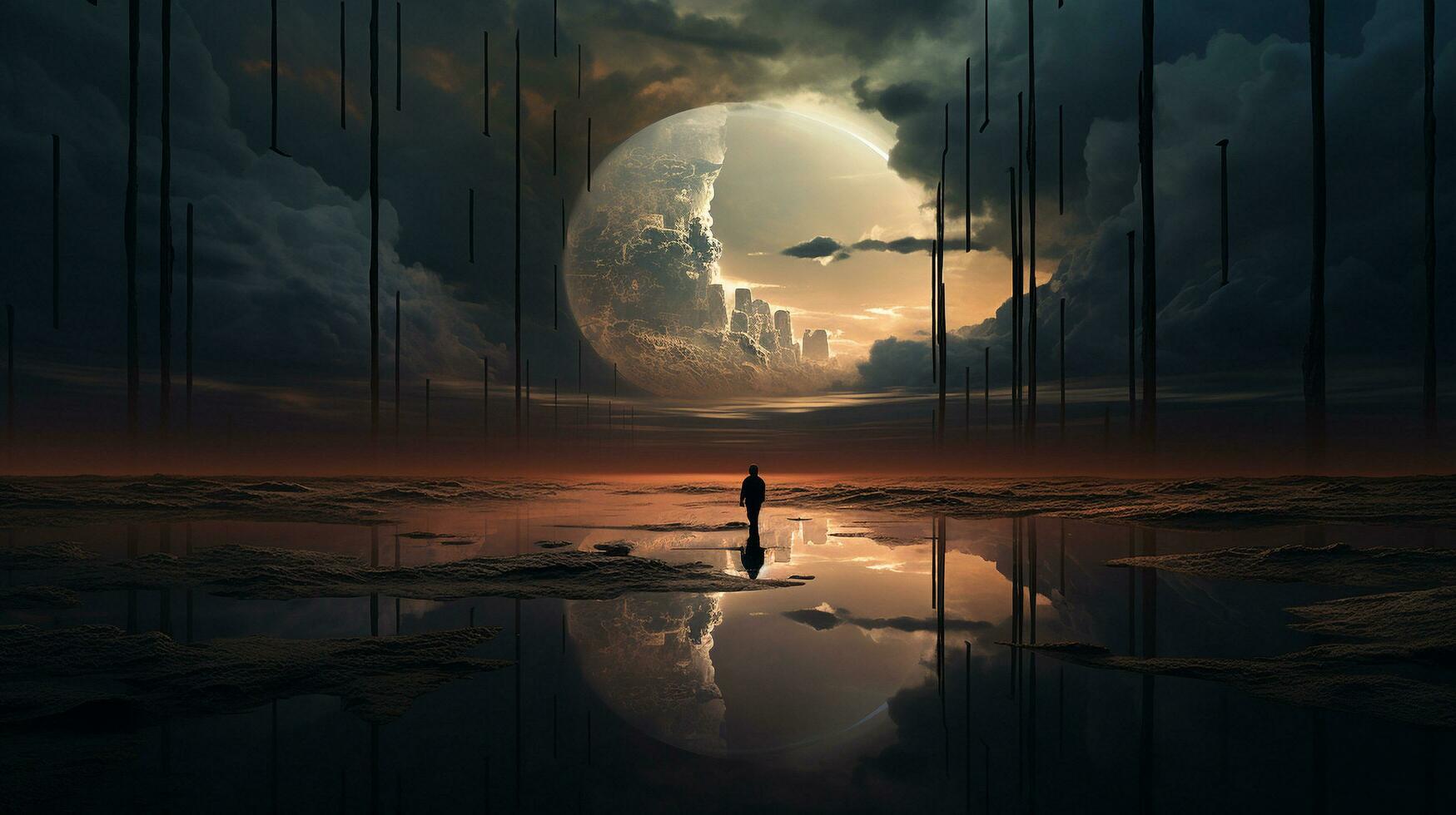 Chrono-Expanse Shifting Temporal Perspectives, AI Generative photo