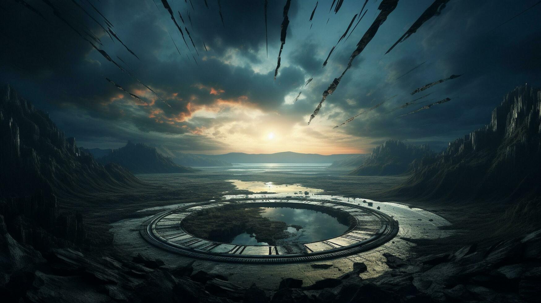 Chrono-Expanse Shifting Temporal Perspectives, AI Generative photo