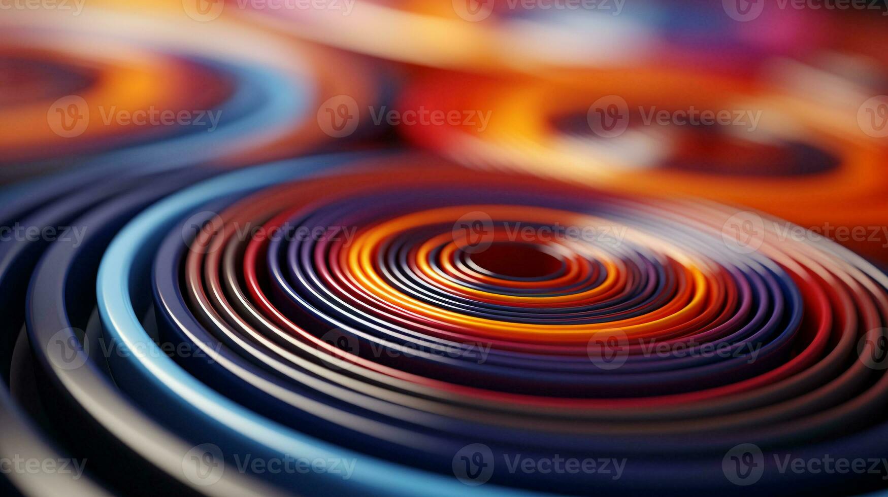 Concentric Circles in Abstract Art Exploring Size, Color, and Opacity, AI Generative photo