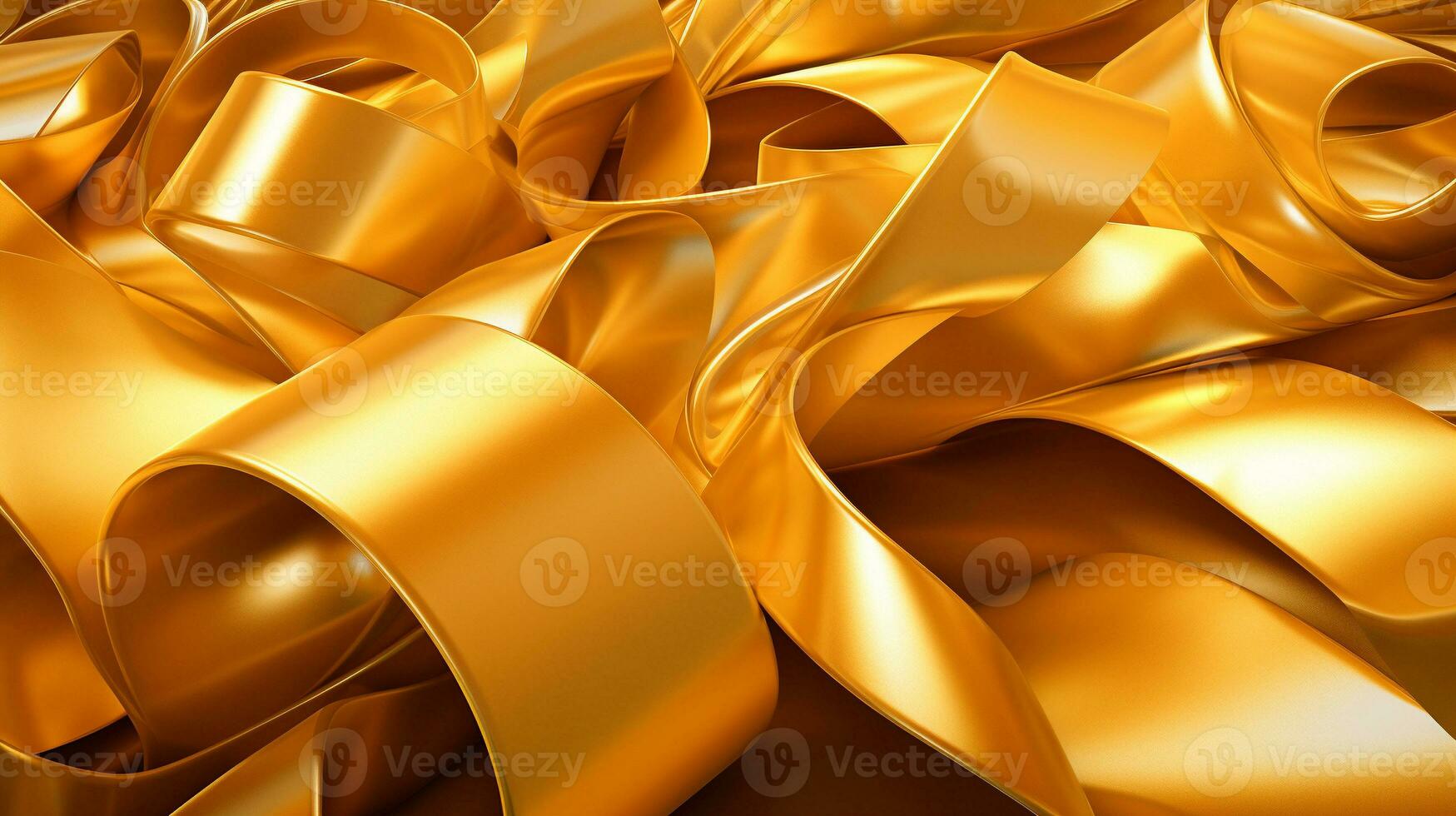 Golden Gifts and Ribbons, AI Generative photo