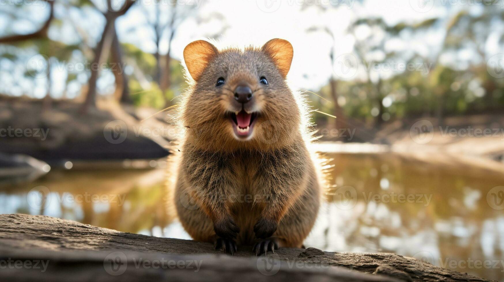 alegre quokka capturar de la naturaleza alegre espíritu, ai generativo foto