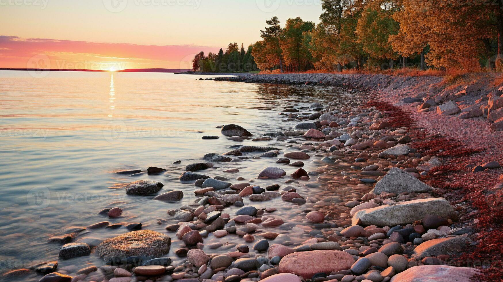 Generative AI, Tranquil Shores Embracing Seaside Serenity photo