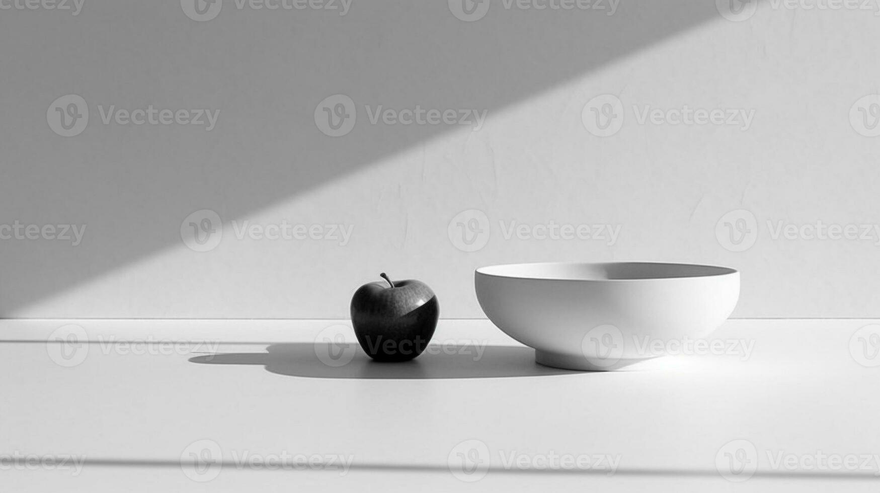 Generative AI,  Focus on minimalistic compositions and clean lines photo