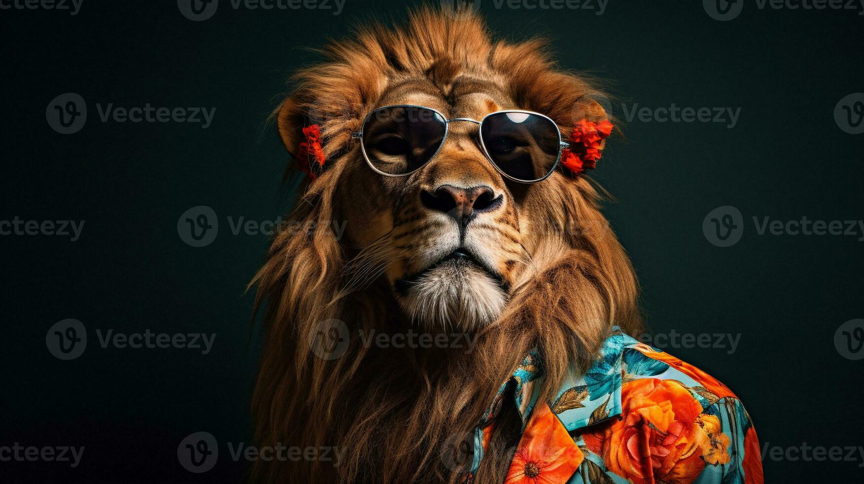 Roaring Style The Modern Lion Chic, AI Generative photo