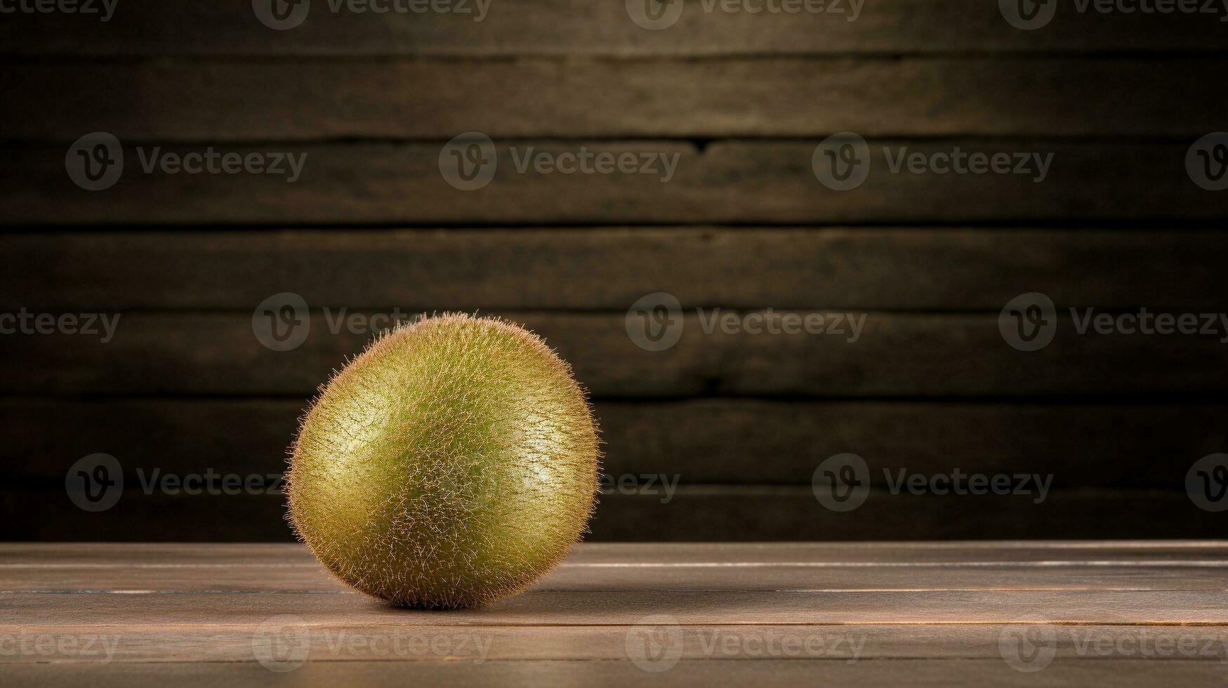 AI Generative, Delicious Kiwi on Wooden Background with Copy Space photo