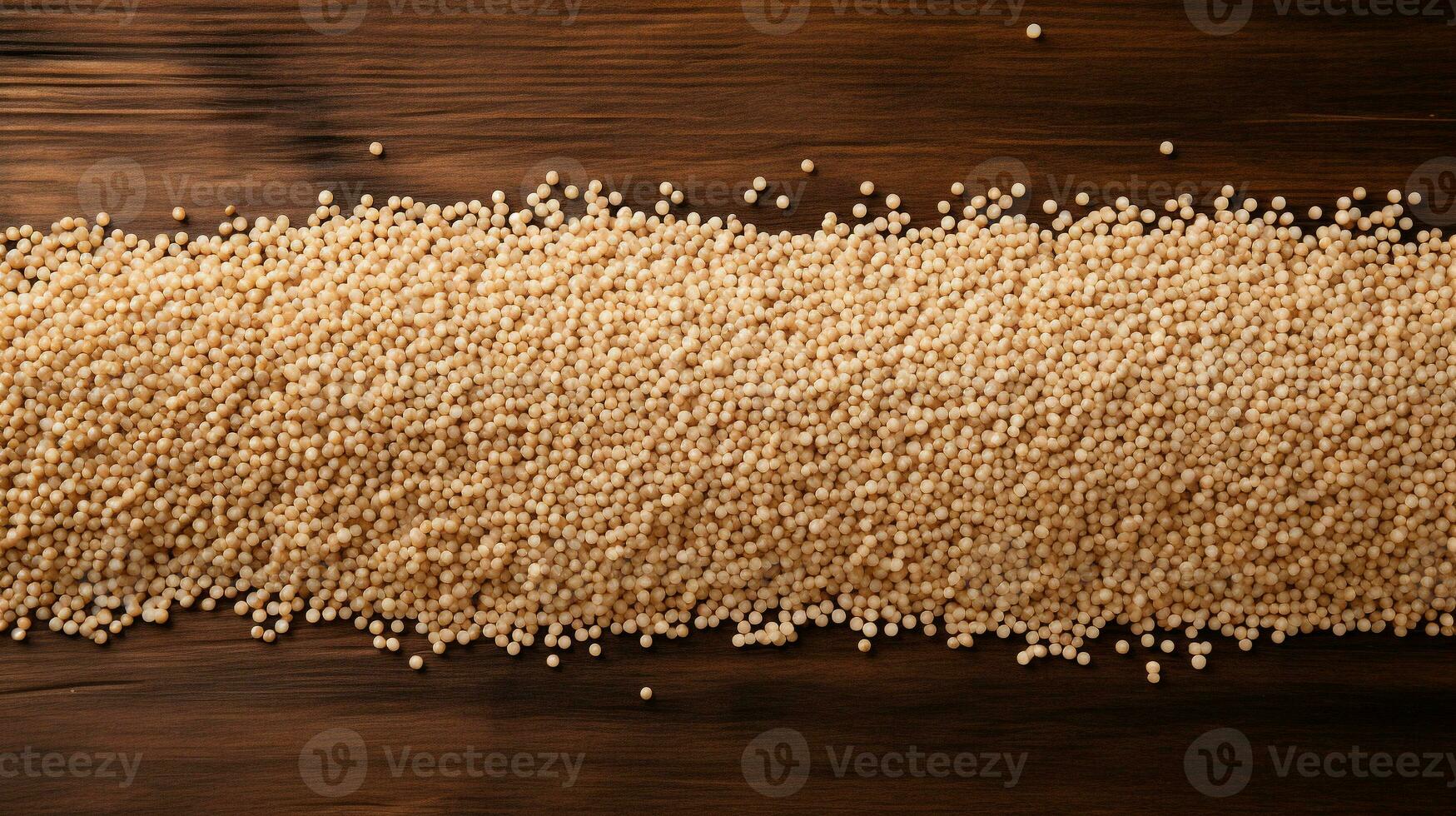 Quinoa Grain Photograph on Wooden Background with Ample Copy Space, AI Generative photo