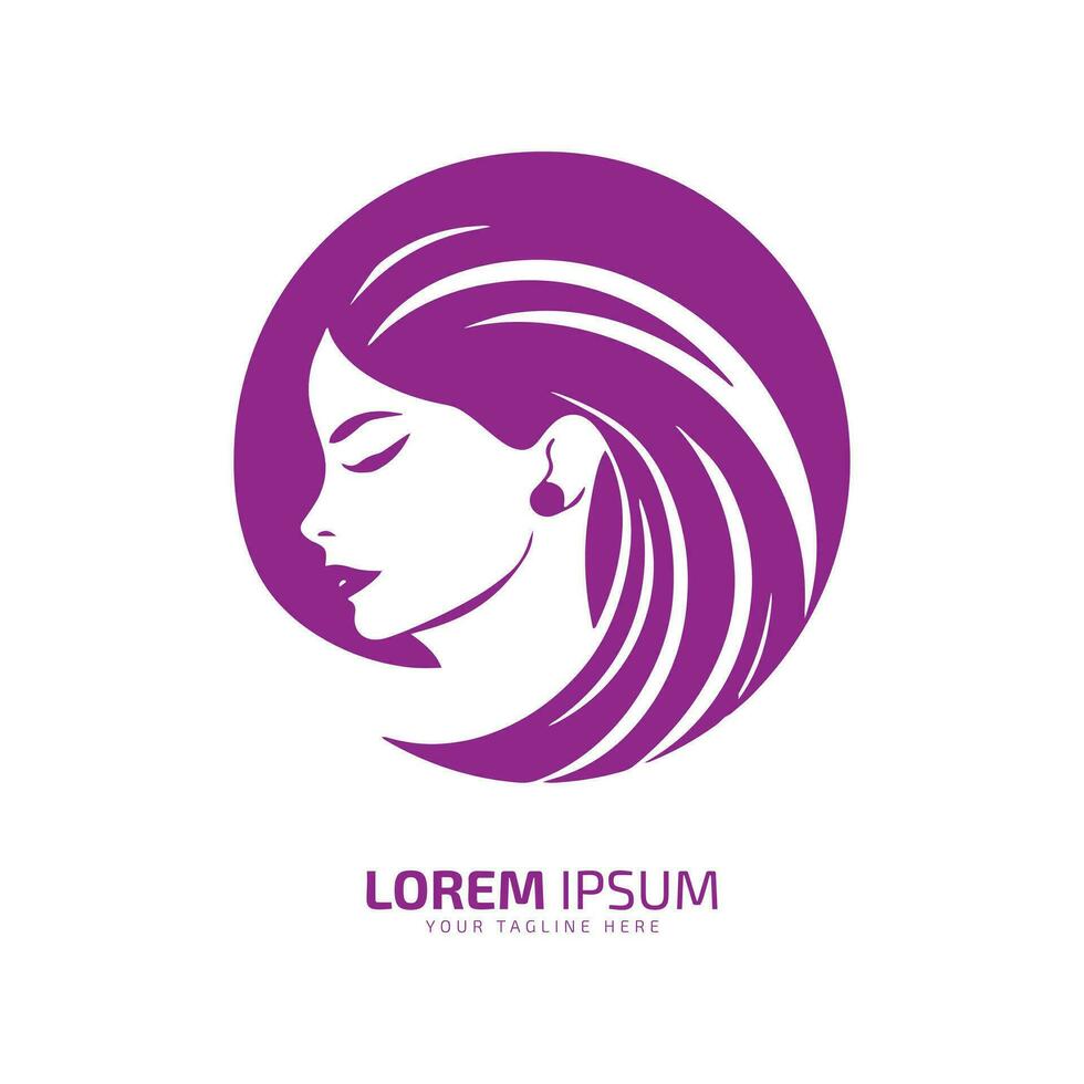 resumen mujer perfil icono vector Arte logo icono silueta vector aislado diseño