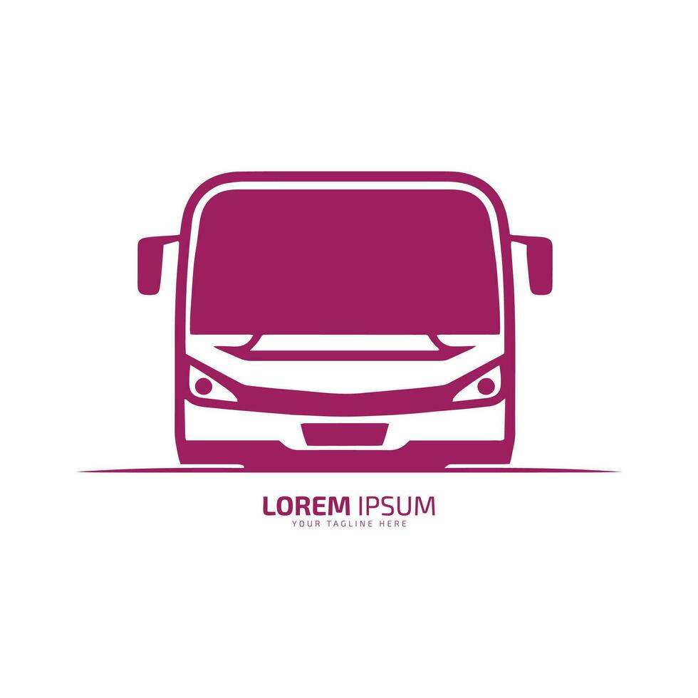 Bus logo school bus icon silhouette vector isolated design