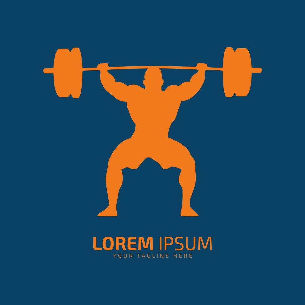 gym logo strong man icon fitness silhouette vector isolated design template