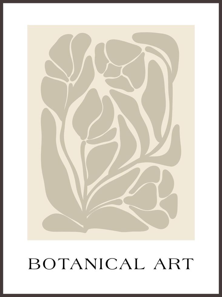 flor mercado póster, impresión colocar. de moda resumen botánico pared letras con floral diseño en tierra tono colores. moderno ingenuo maravilloso miedoso interior decoraciones, pinturas vector Arte ilustración.