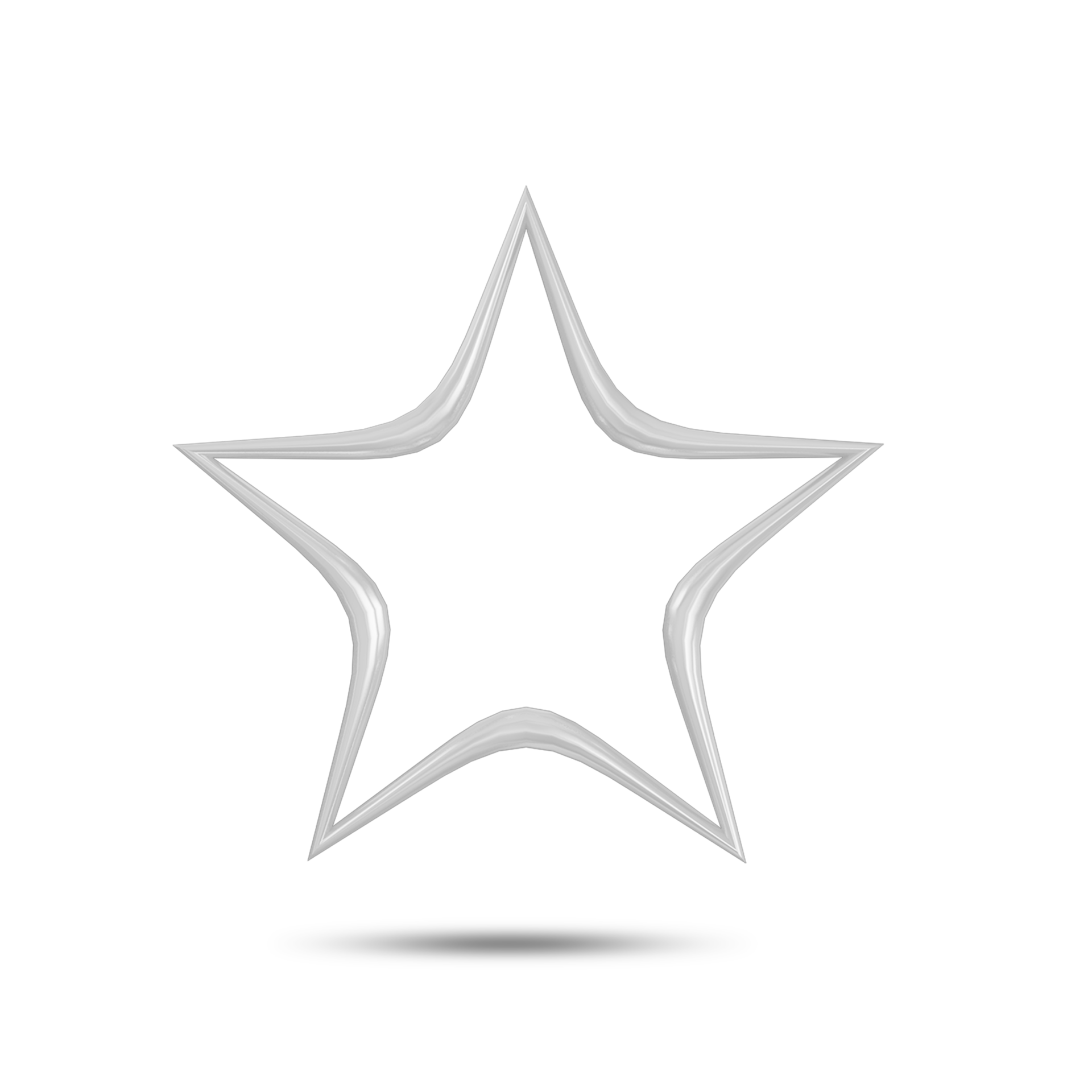 realistic 3d silver star 30461701 PNG