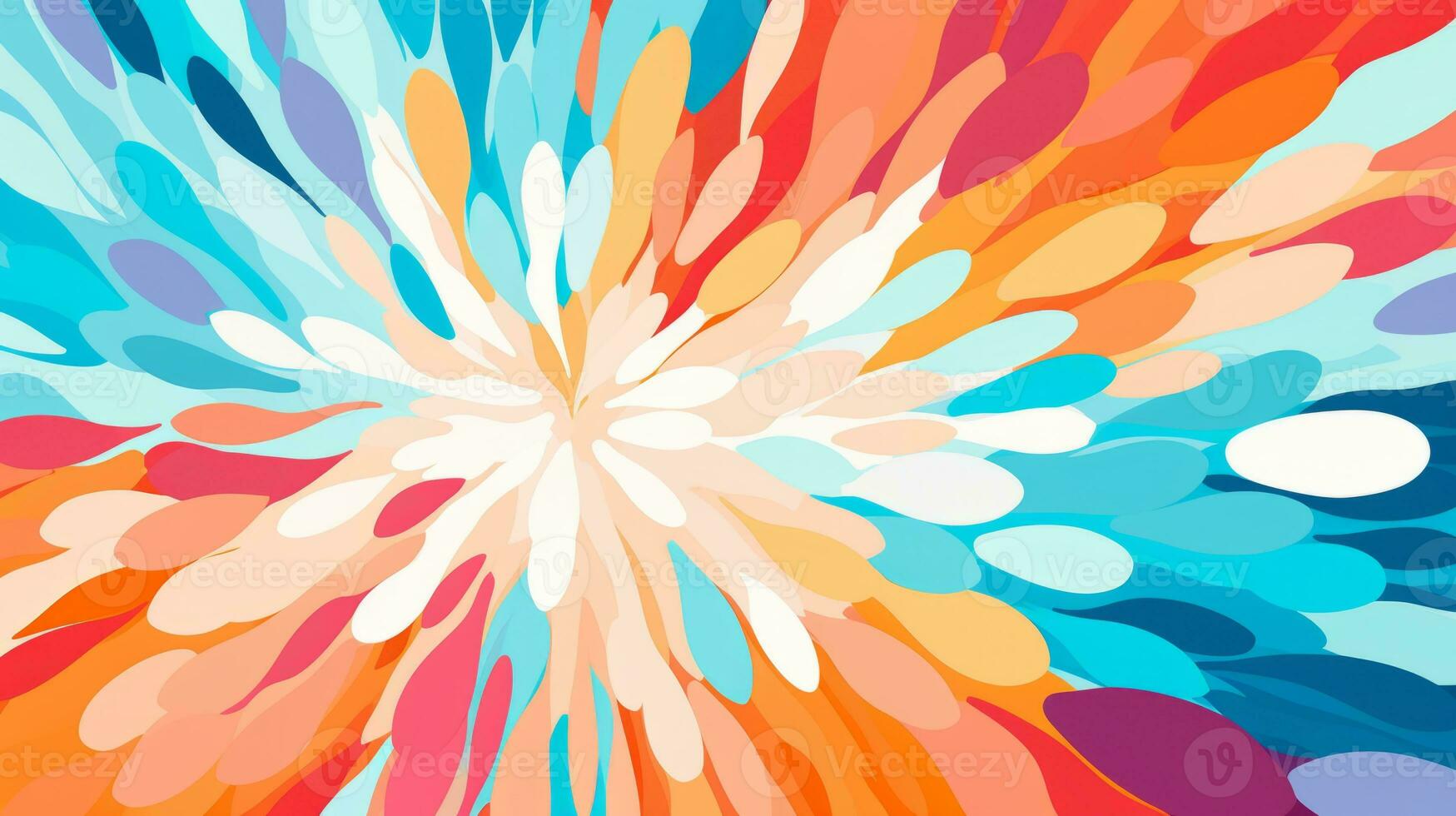 Playful and energetic abstract pattern with a burst of hues. Generative AI photo
