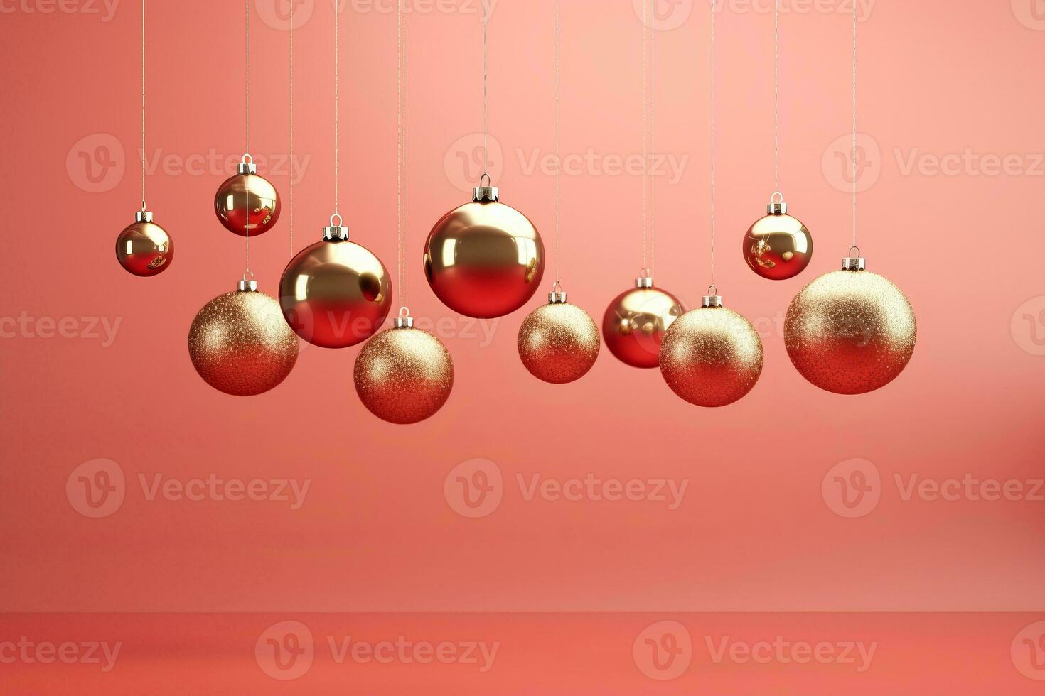 Festive Christmas decorations isolated. Generative AI photo