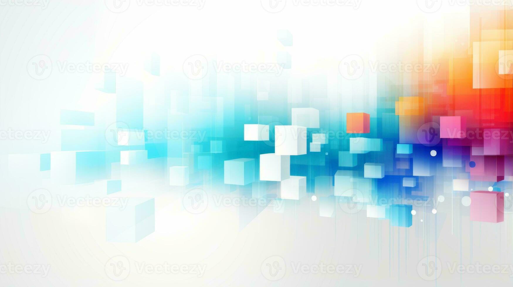 Colorful abstract background with squares and lines. Generative AI photo