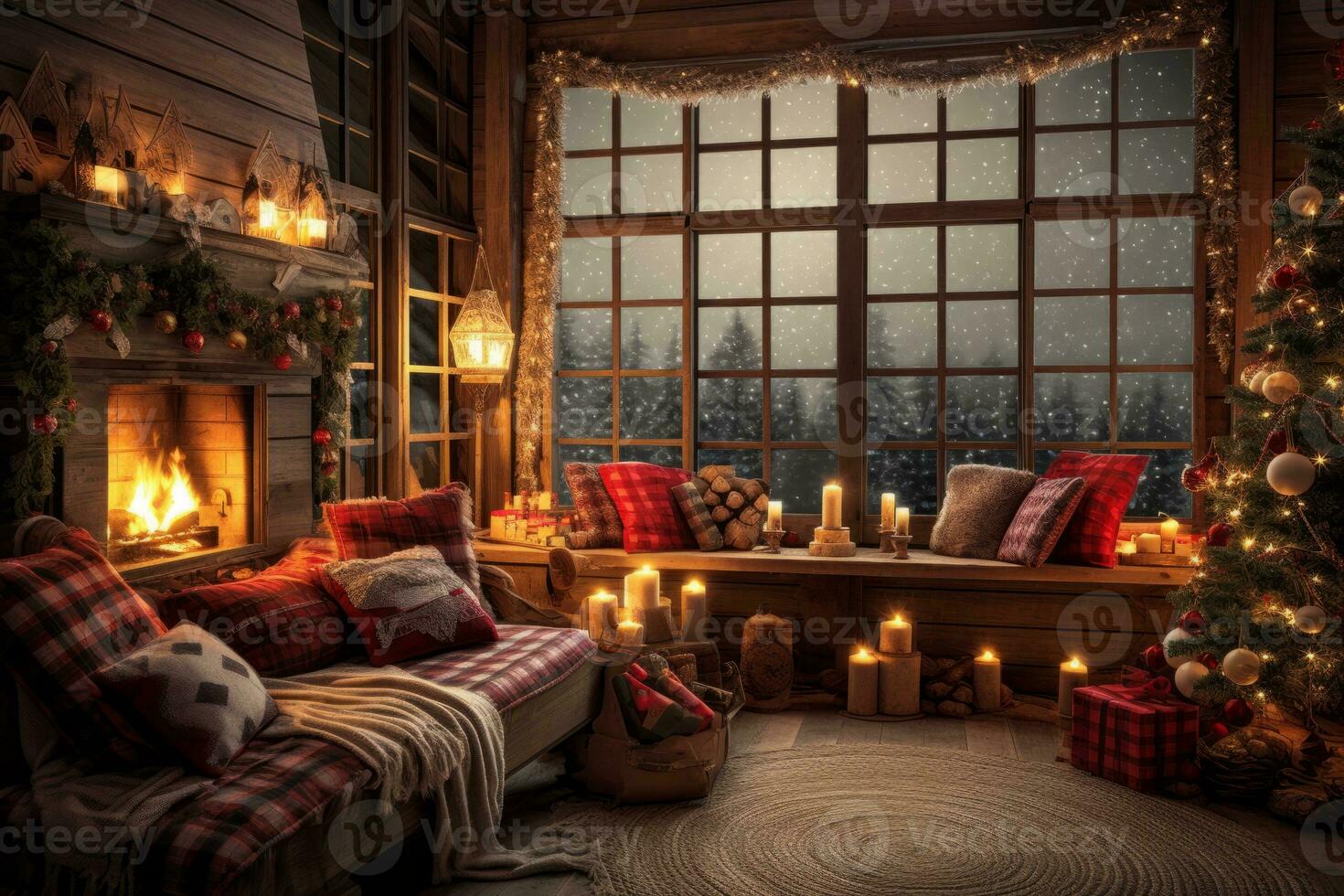 Cozy Christmas ambiance. Generative AI photo