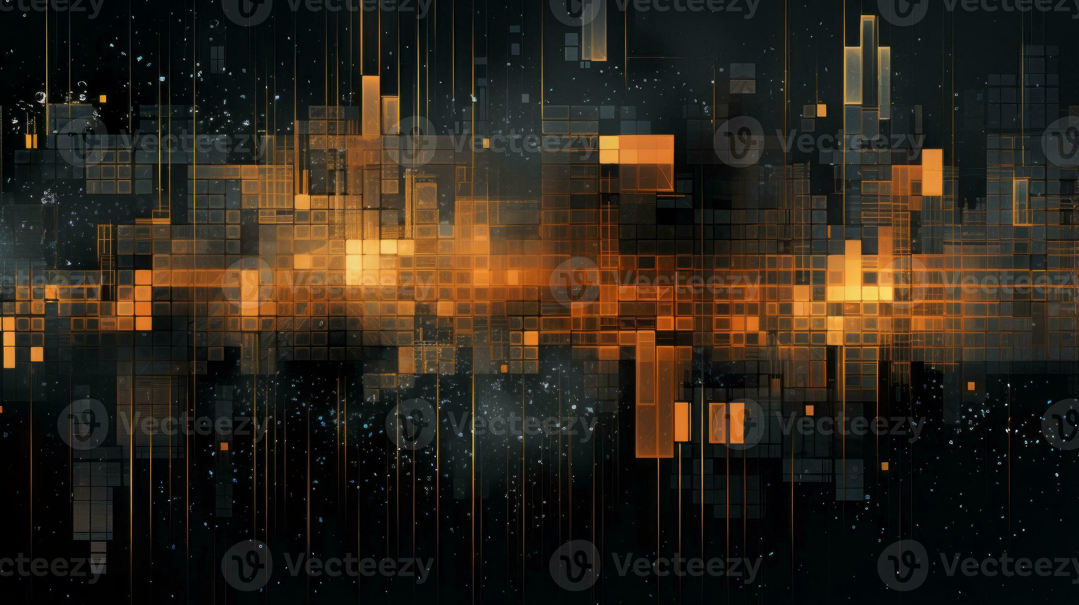 Black and orange square background. Generative AI 30462464 Stock Photo