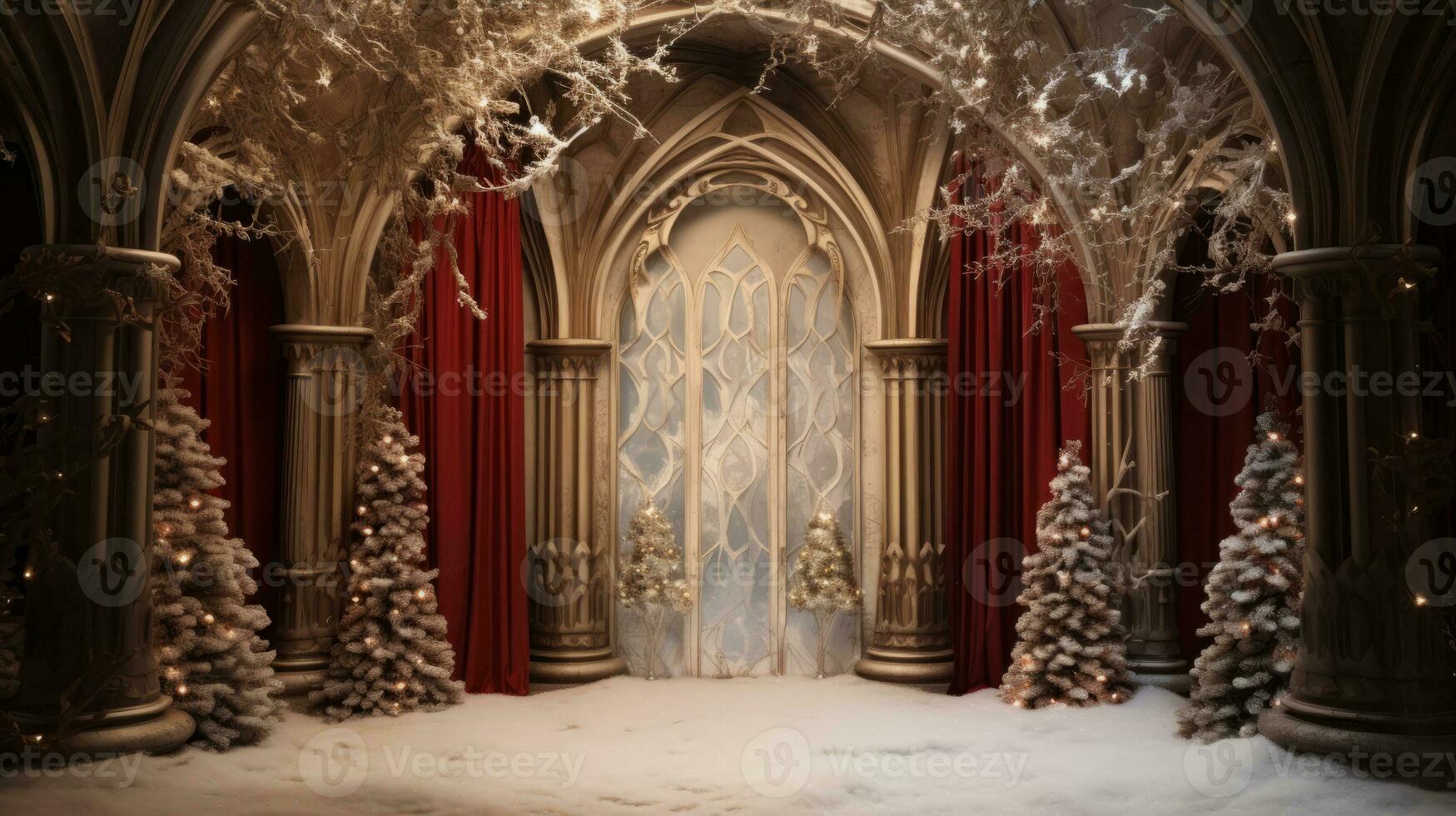 Captivating Christmas backdrop. Generative AI photo