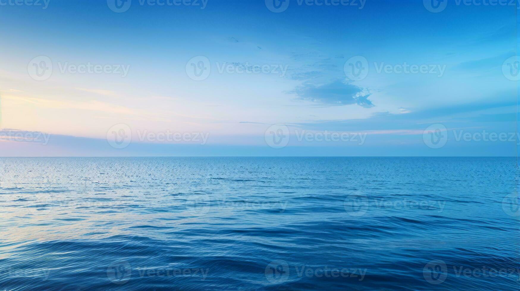 Oceanic Blue Serenity. Generative AI photo