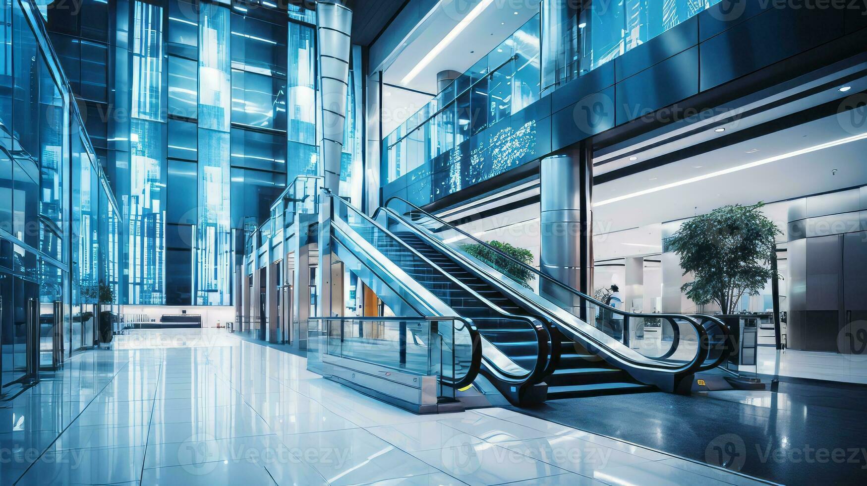 IoT Controlled Elevators and Escalators. Generative AI photo