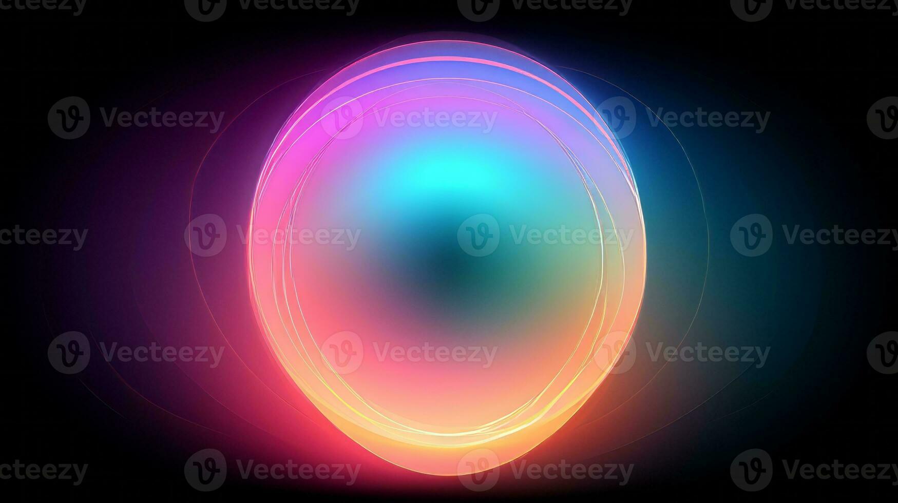 Glowing Gradient Aura. Generative AI photo