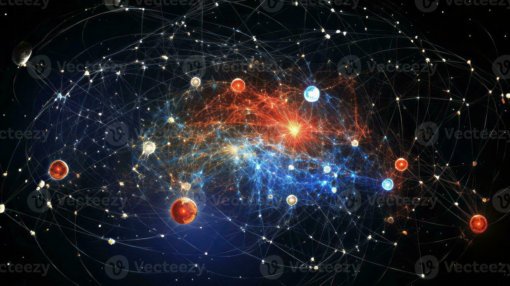 Computer generated image of a cluster of stars. Generative AI photo