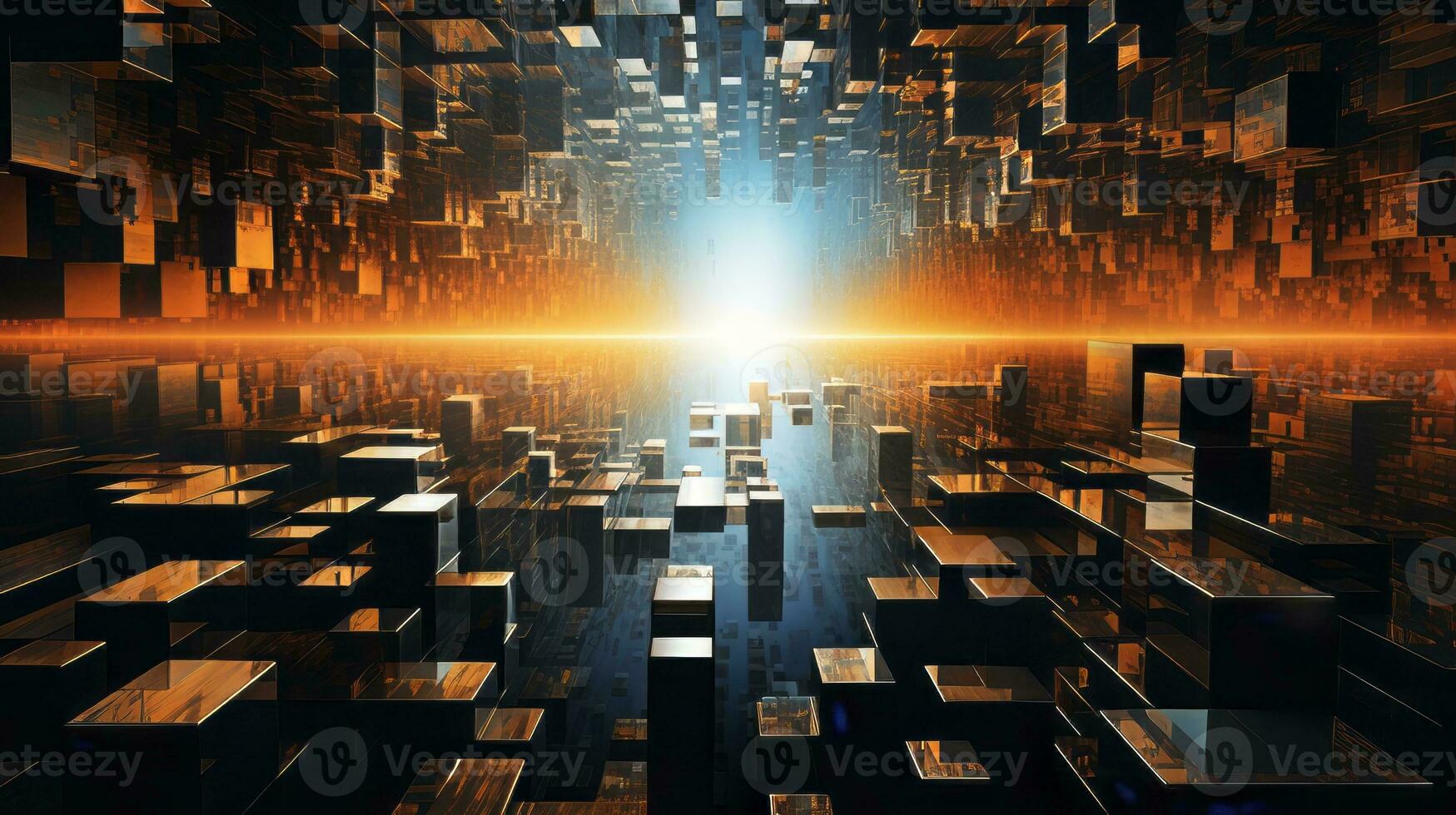 Dreamlike world immersing abstract illusion. Generative AI photo