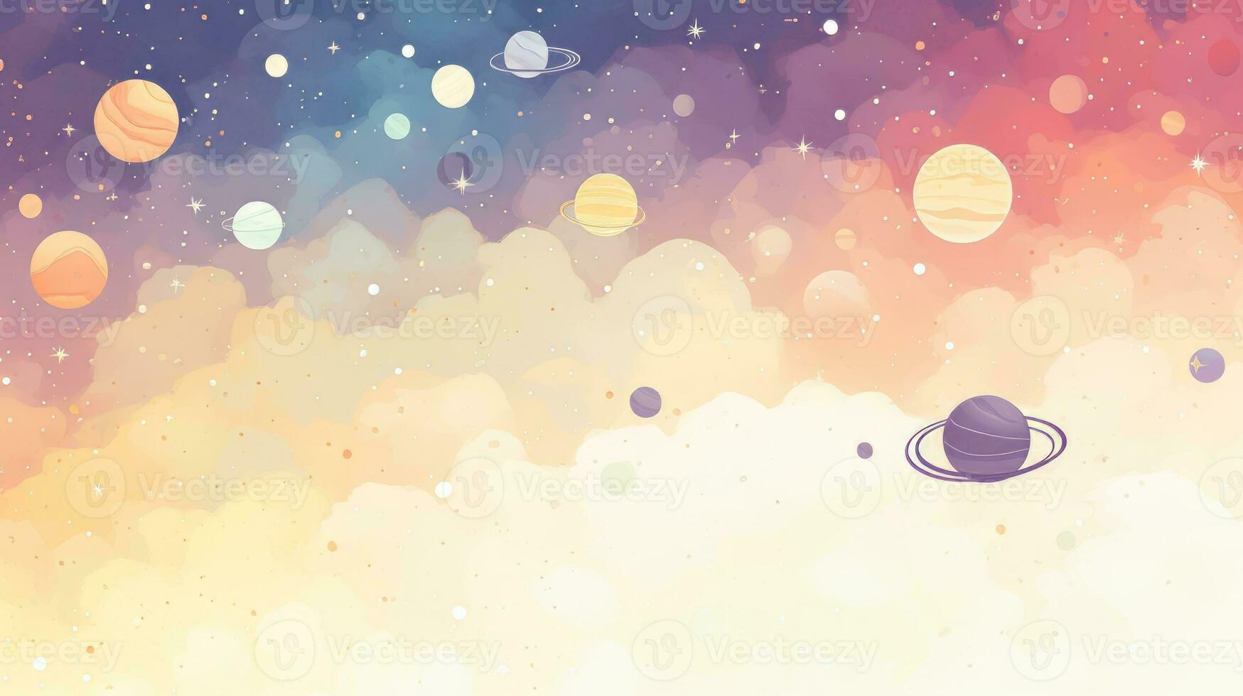 Abstract celestial background celestial bodies. Generative AI photo