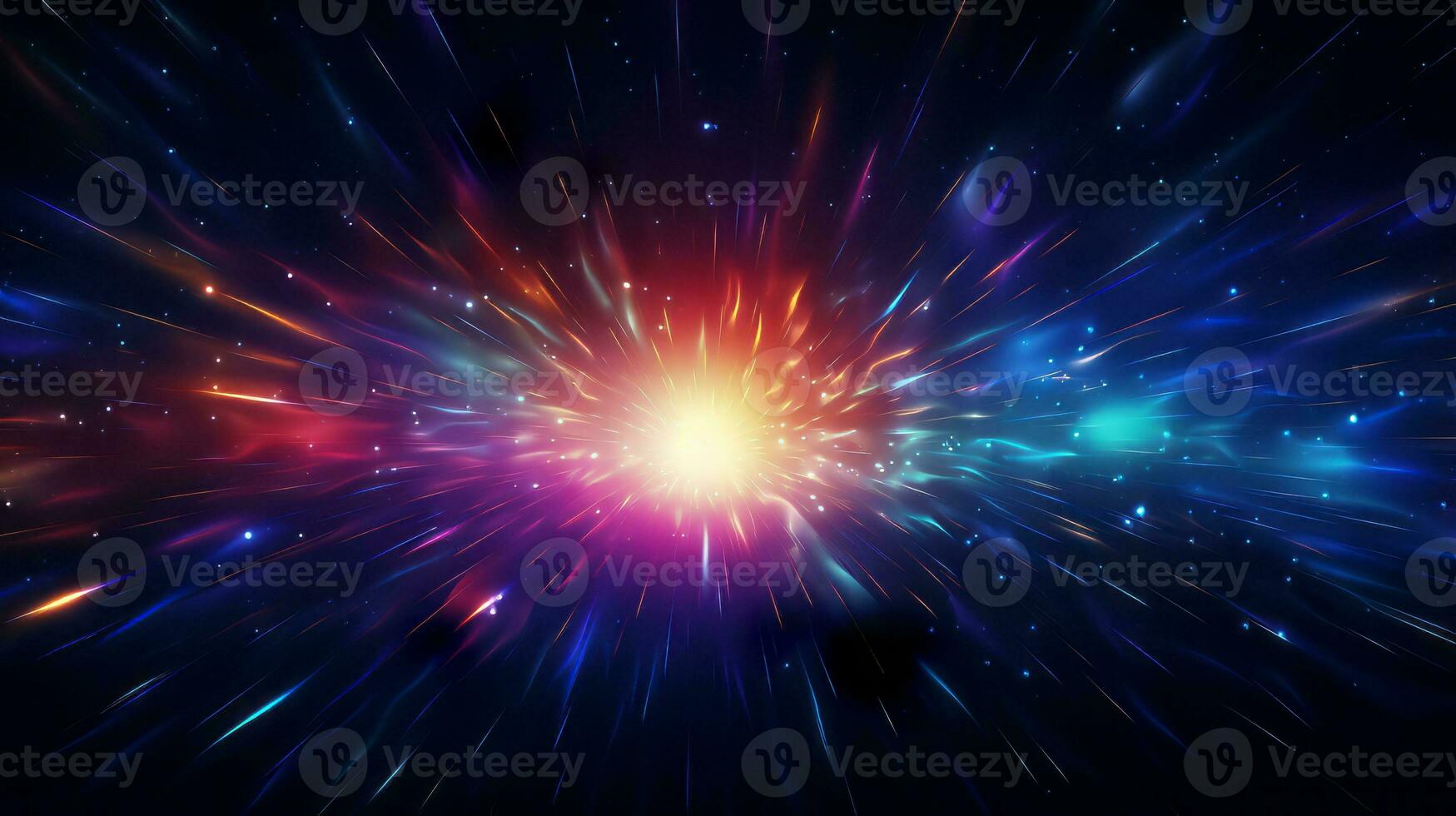 Colorful space filled with lots of stars. Generative AI photo