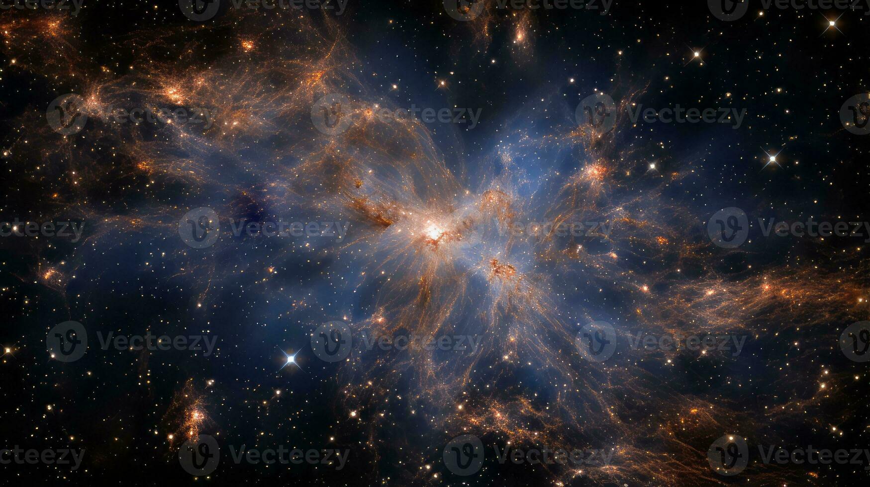 Breathtaking distant supercluster. Generative AI photo