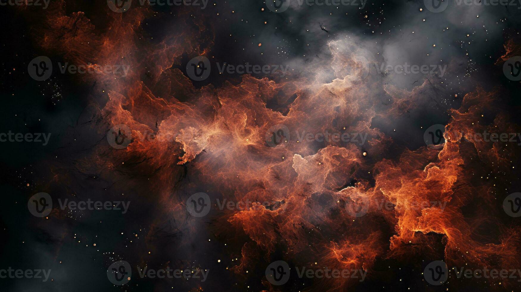 Close up cosmic dust cloud patterns. Generative AI photo
