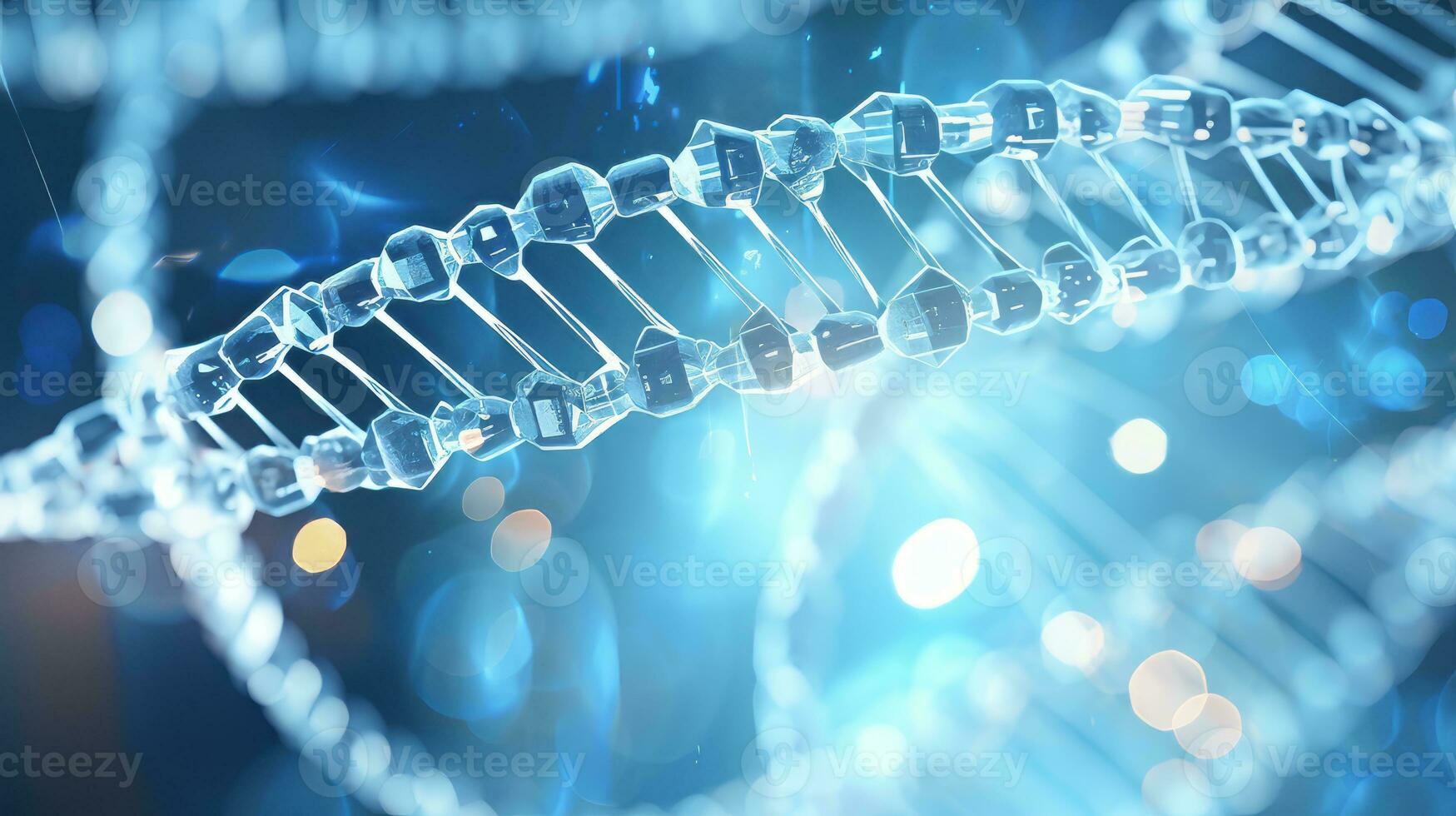 Mutated genes in genetic blueprint. Generative AI photo