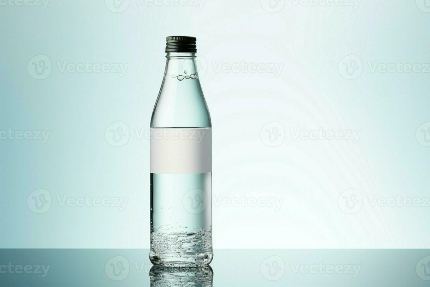 Immaculate 3D rendering a water bottle stands alone on white AI Generated photo