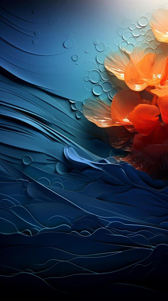 Elevated aesthetics abstract images create stunning wallpapers, adding allure to digital displays Vertical Mobile Wallpaper AI Generated photo