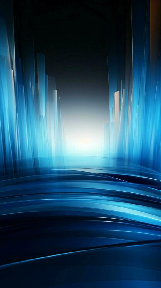 Futuristic blend gradient blue infuses abstract tech backdrop with modern innovation Vertical Mobile Wallpaper AI Generated photo