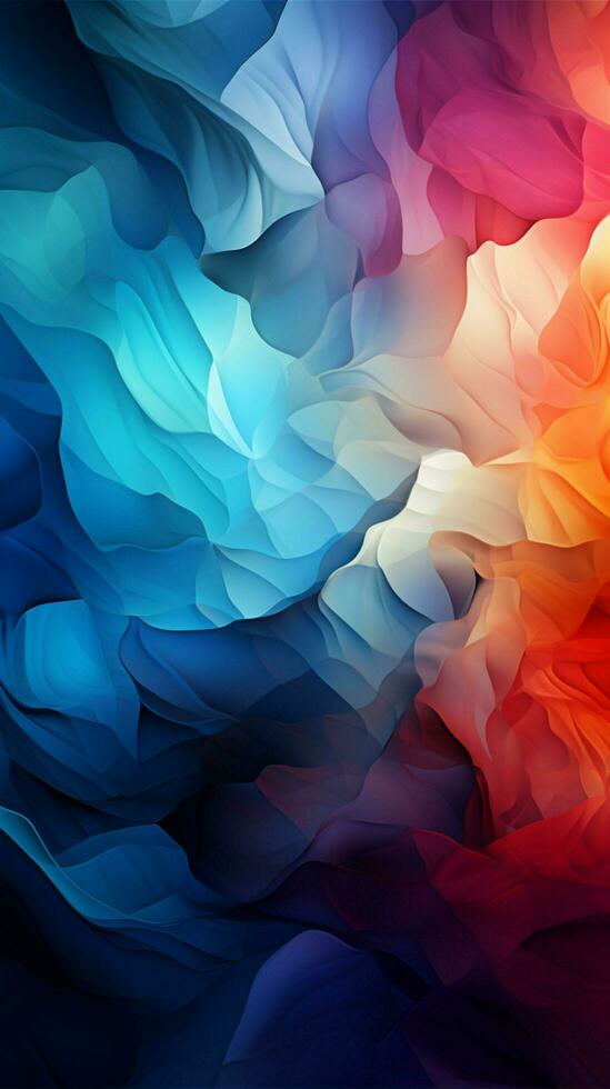 Low poly fusion abstract banner design unites digital connectivity with captivating artistic elements Vertical Mobile Wallpaper AI Generated photo