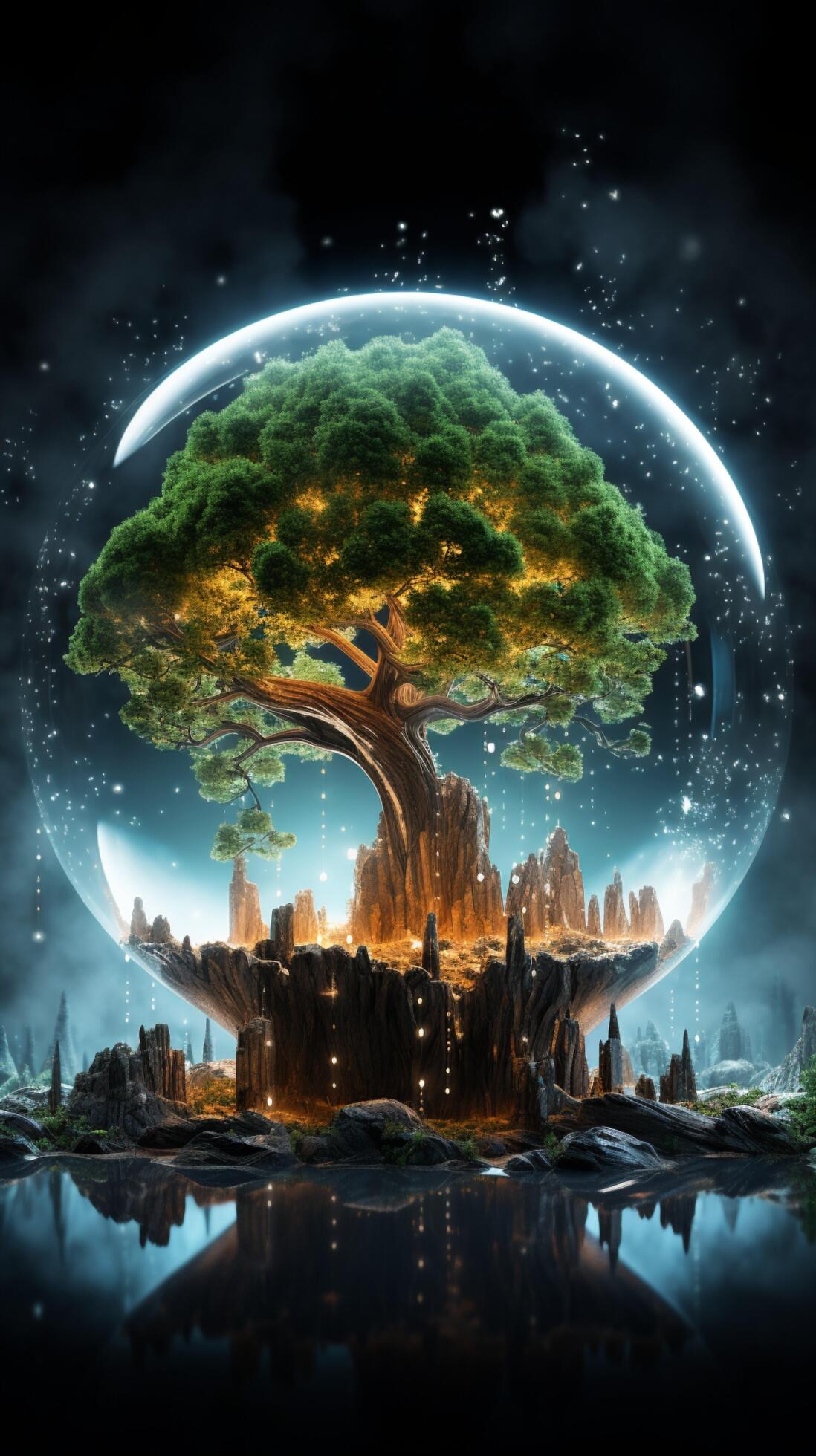 Mobile wallpaper 2024 night nature