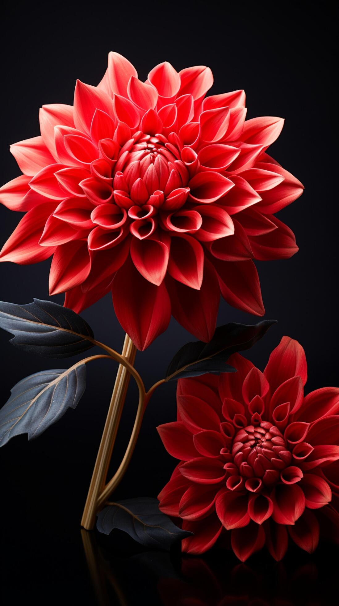 Black wallpaper flower online