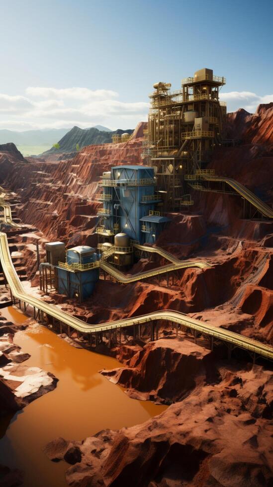 Site combines phosphate mine and processing mill, showcasing mineral