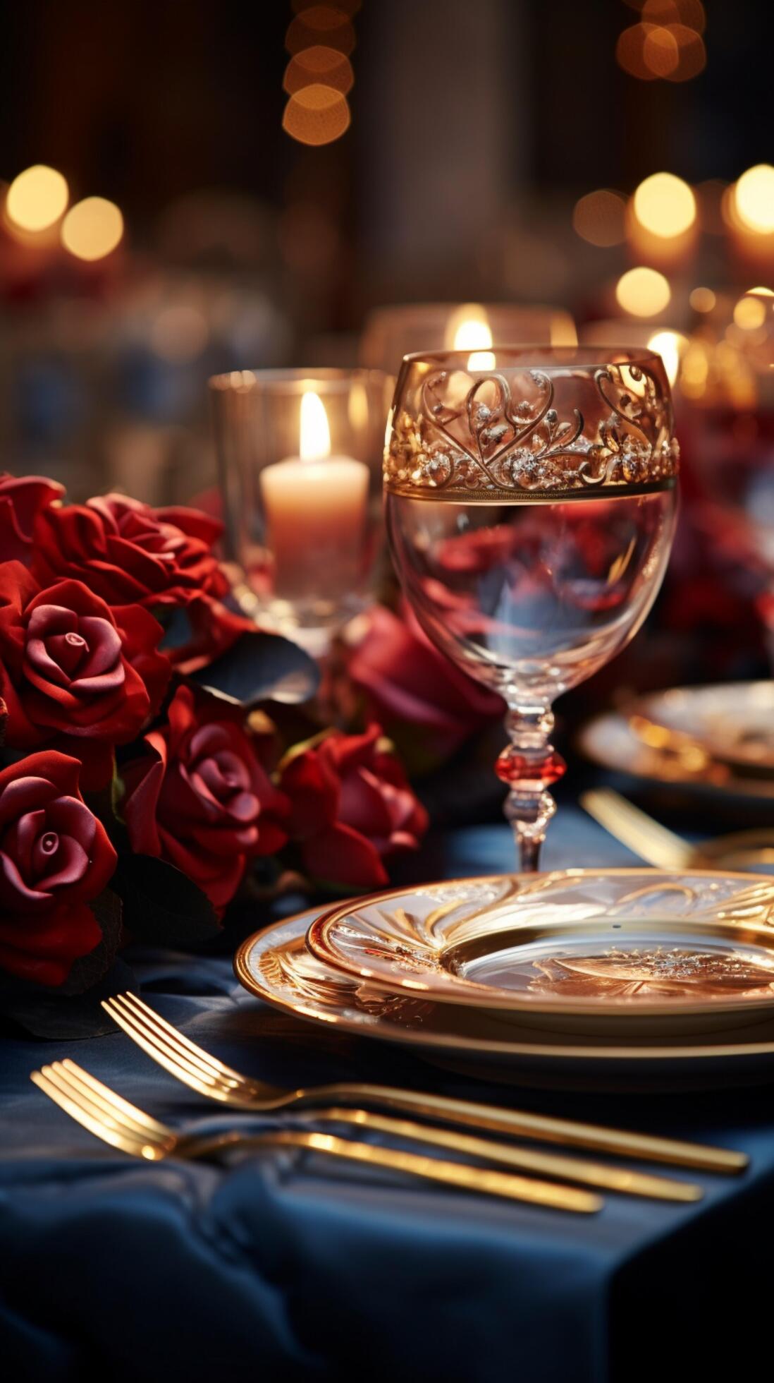Sophisticated table setting, tailored for memorable parties, Christmas