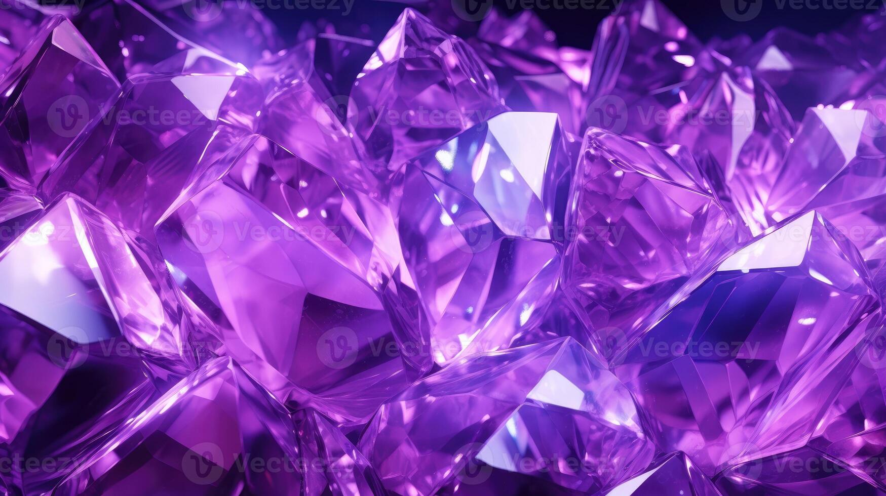 purple crystal gemstone background. AI Generated. photo