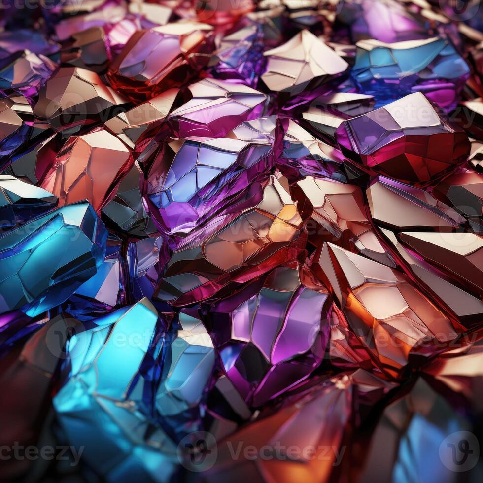 Shiny gem crystal background. AI Generated. photo