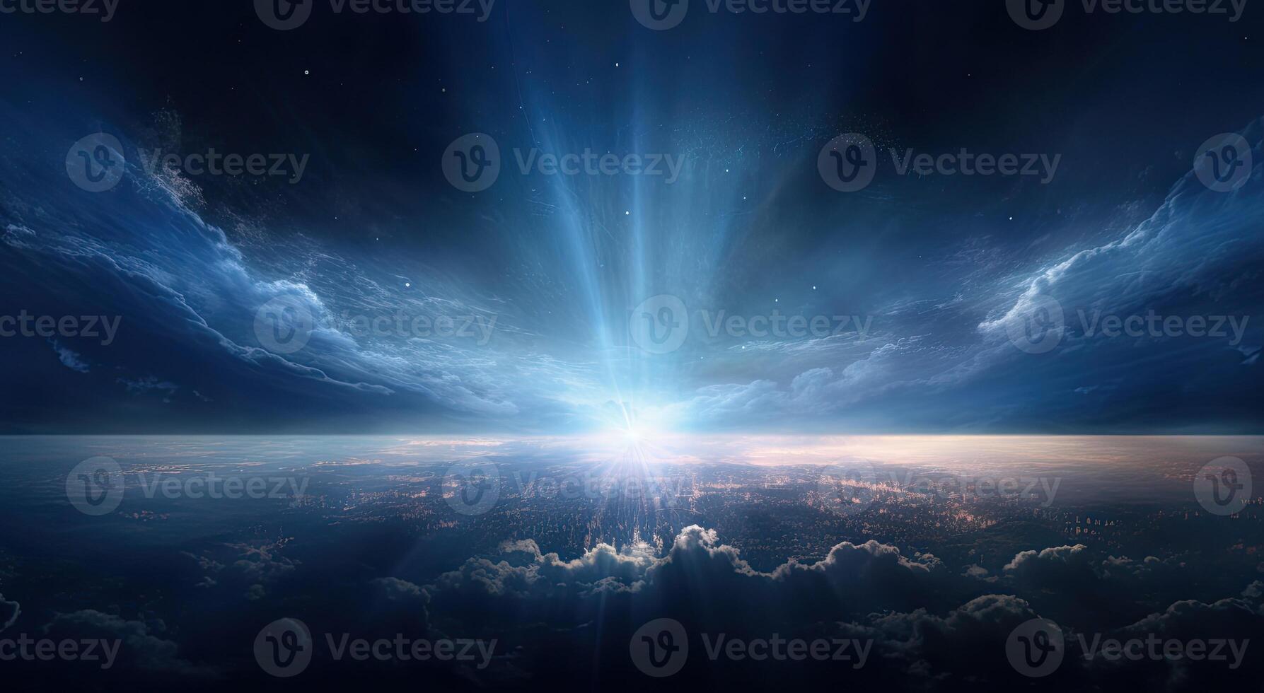 Beautiful space background with nebula and stars. 3d rendering. . photo