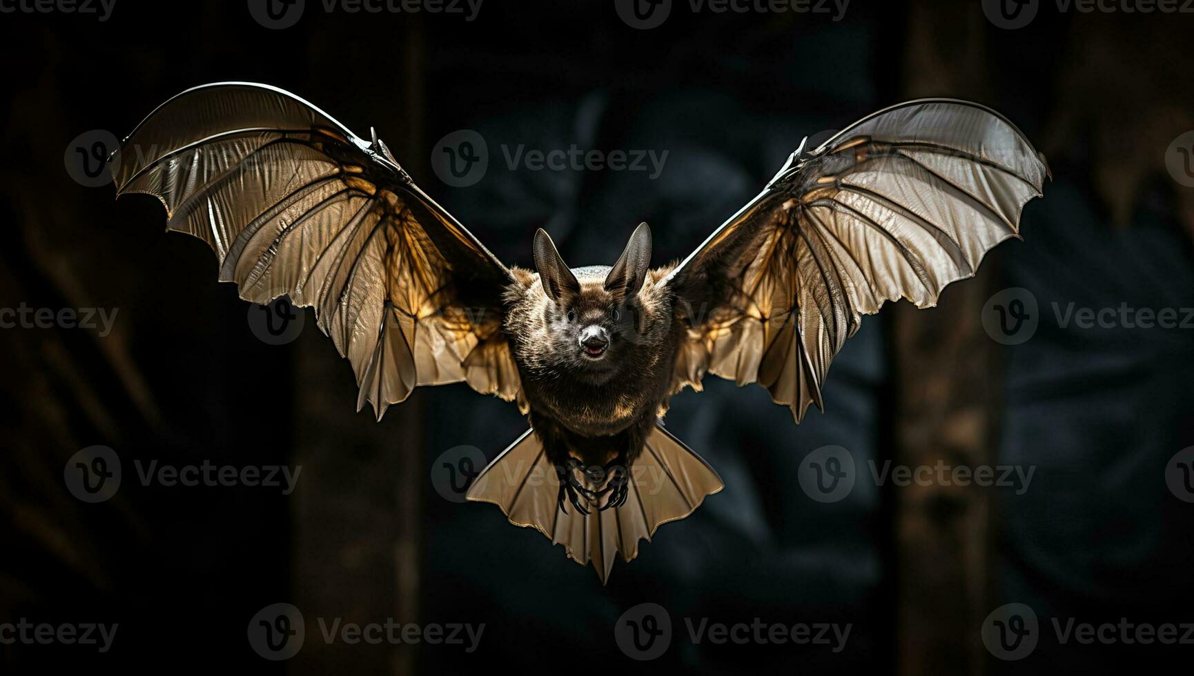 vampire bat on a dark background. AI Generated. photo