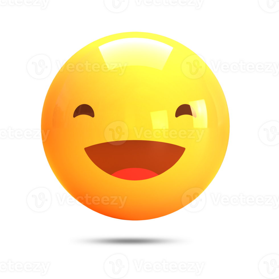 3d representación whatsapp sonrisa emoji reacción icono png