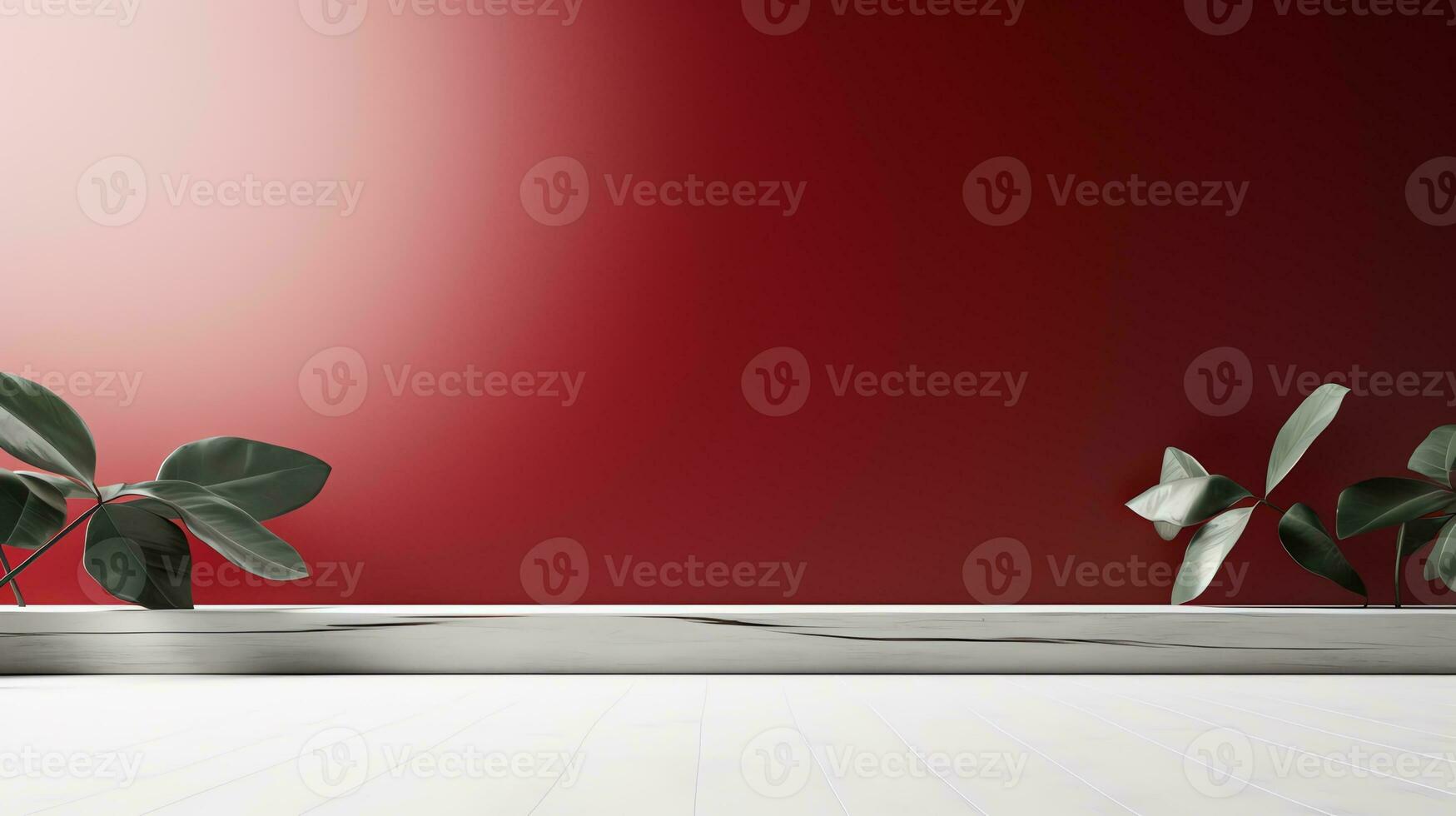 a vase with flowers on a table against an orange and blue wall ai generated photo